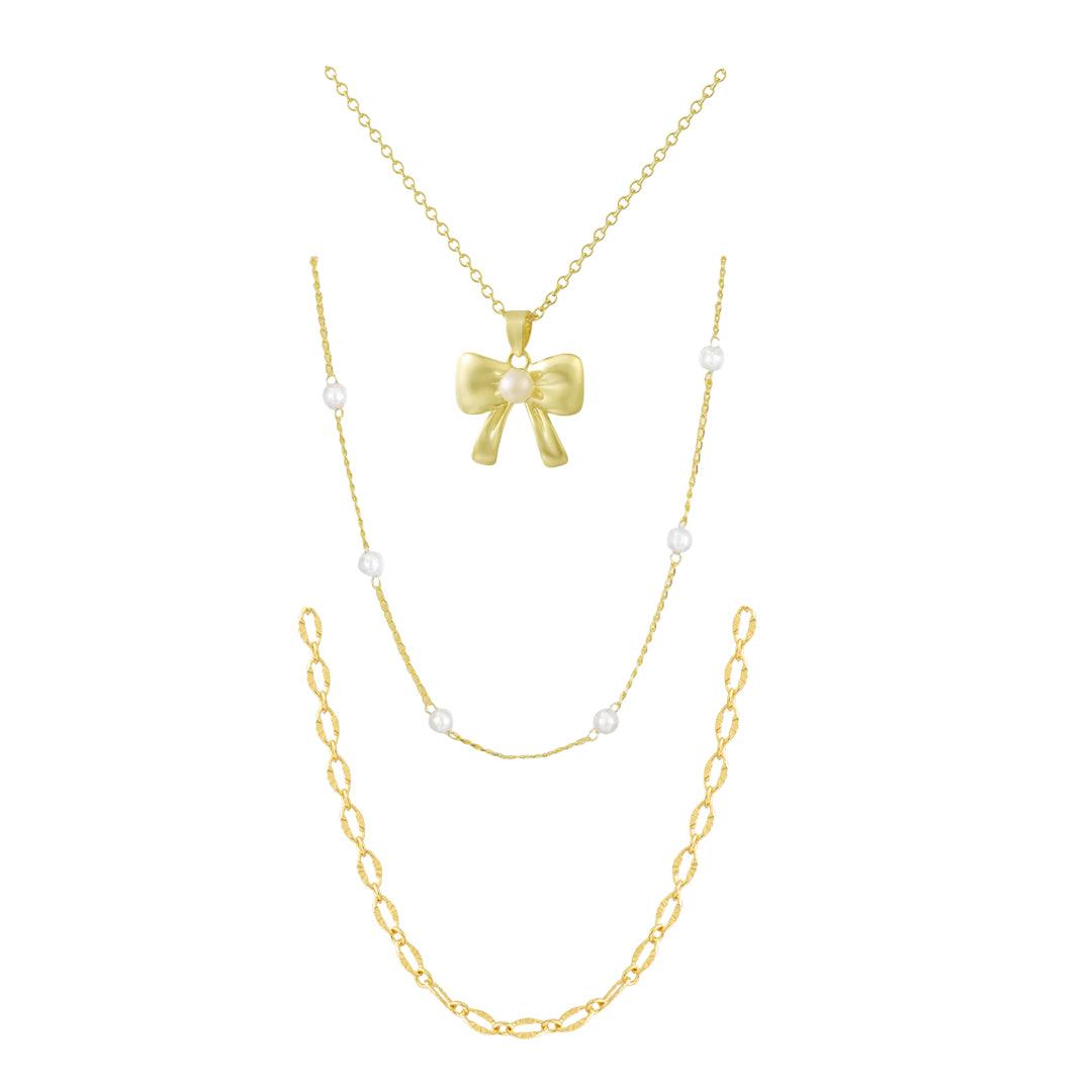 Coquette 3-Piece Necklace Bundle