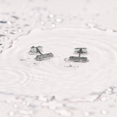 Crystal Bar Stud Earrings