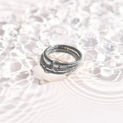 Stacked Linked Crystal Band Ring - EVRY JEWELS