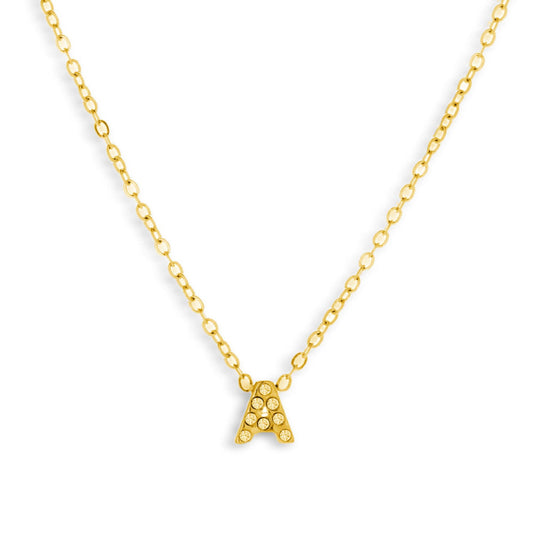 Crystal Initial Necklace