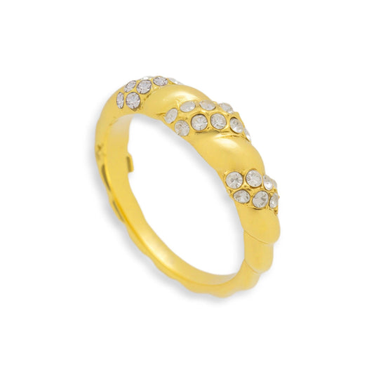 Crystal Twist Dome Ring