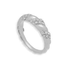 Crystal Twist Dome Ring