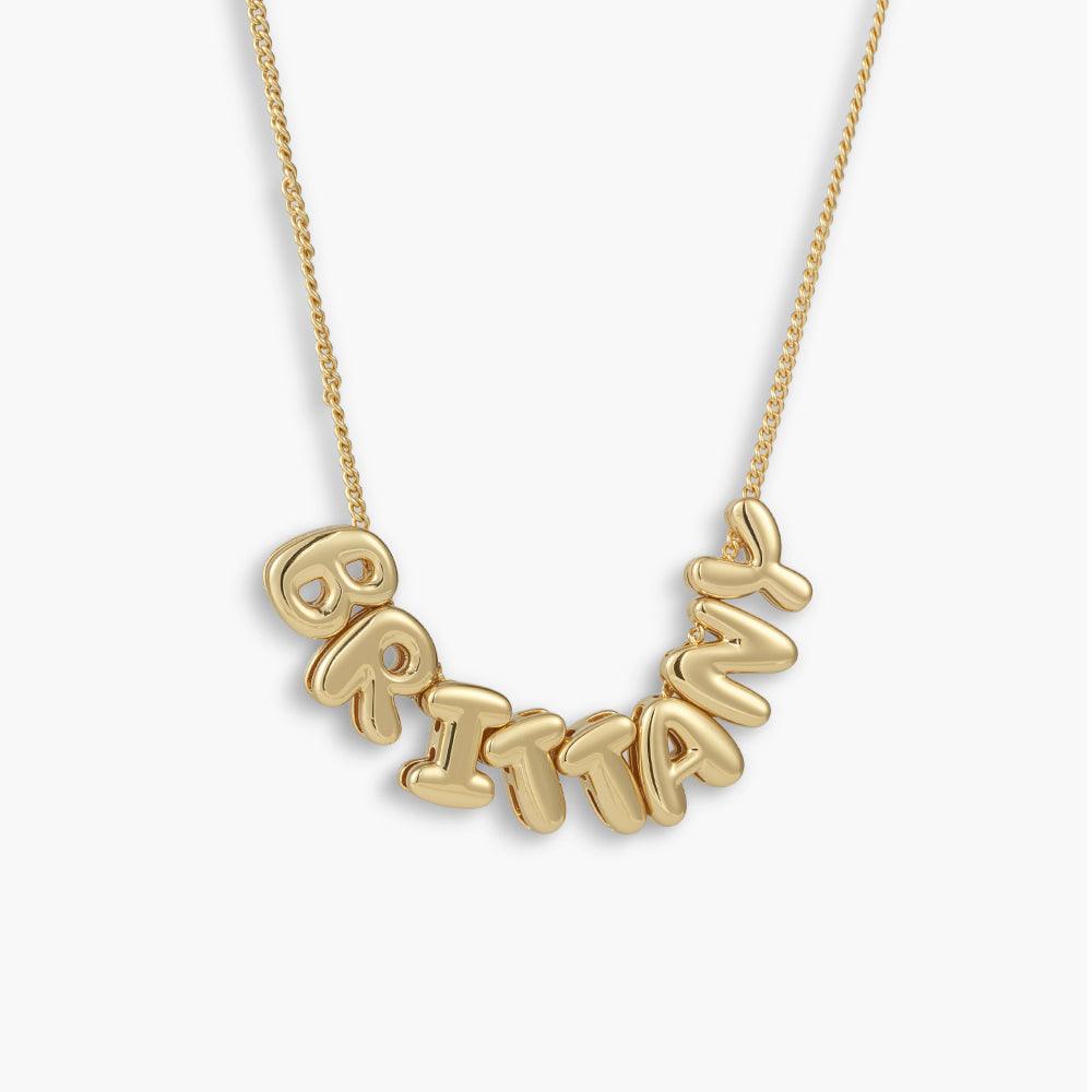 Custom/Personalized Bubble Letter Name Necklace