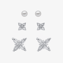 Petite Bloom Stud Earrings 3 Piece Pack