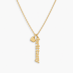 Custom/Personalized Mini Vertical Charm Nameplate Necklace