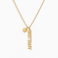 Custom/Personalized Mini Vertical Charm Nameplate Necklace
