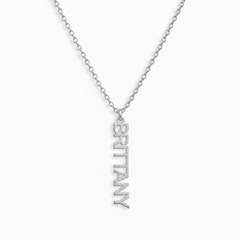 Custom/Personalized Mini Vertical Charm Nameplate Necklace