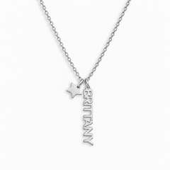 Custom/Personalized Mini Vertical Charm Nameplate Necklace