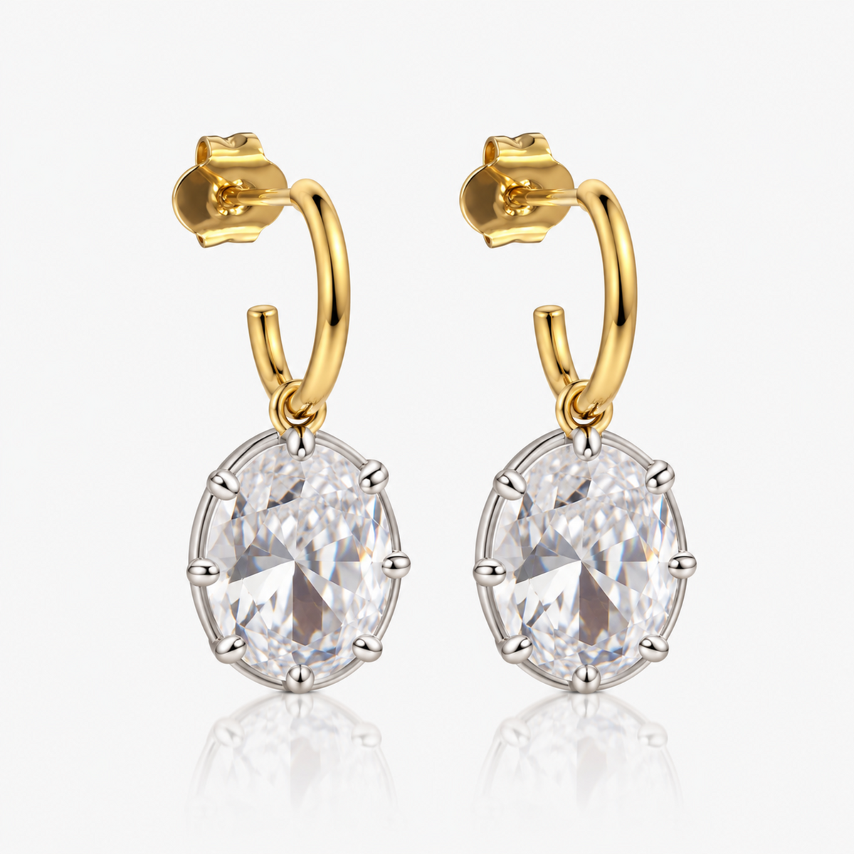 Showgirl Dream Oval Cut Drop Earrings