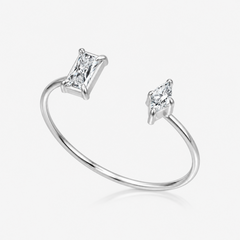 Frosted Duet Ring - EVRY JEWELS