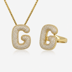 Adore Me Ring & Necklace 2 Piece Bundle