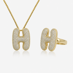 Adore Me Ring & Necklace 2 Piece Bundle