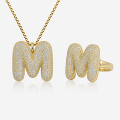 Adore Me Ring & Necklace 2 Piece Bundle