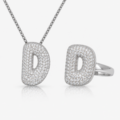 Adore Me Ring & Necklace 2 Piece Bundle