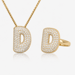 Adore Me Ring & Necklace 2 Piece Bundle