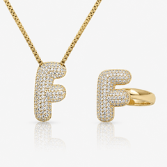 Adore Me Ring & Necklace 2 Piece Bundle