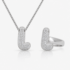 Adore Me Ring & Necklace 2 Piece Bundle