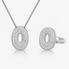 Adore Me Ring & Necklace 2 Piece Bundle