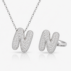Adore Me Ring & Necklace 2 Piece Bundle