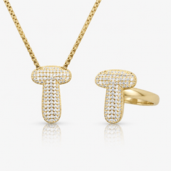 Adore Me Ring & Necklace 2 Piece Bundle