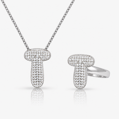 Adore Me Ring & Necklace 2 Piece Bundle