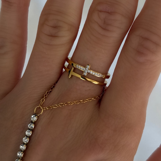 Divine Darling Cross Ring