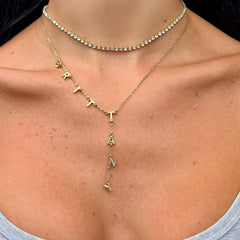 Custom/Personalized Name Drop Lariat Necklace