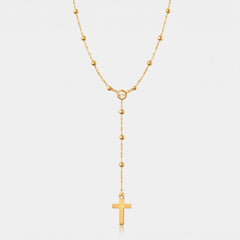 Alessia Lariat Cross Necklace
