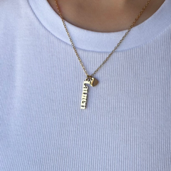 Custom/Personalized Mini Vertical Charm Nameplate Necklace
