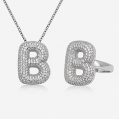 Adore Me Ring & Necklace 2 Piece Bundle