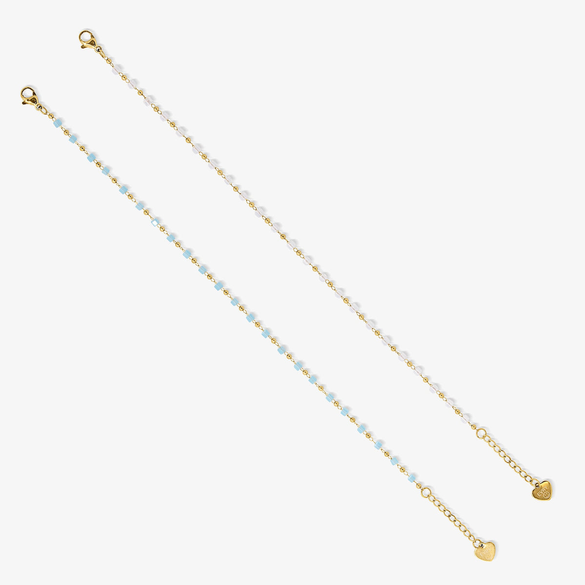 Ocean Breeze Anklet Bracelet 2 Piece Set