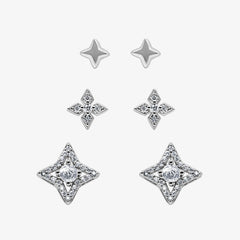 Glitter Pop Stud Earrings 3 Piece Pack