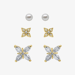 Petite Bloom Stud Earrings 3 Piece Pack