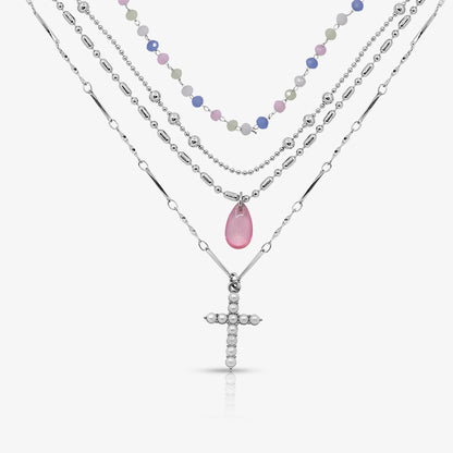 Beaded Blessing 4 Piece Necklace Set