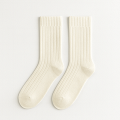Essential Ribbed Crew Socks