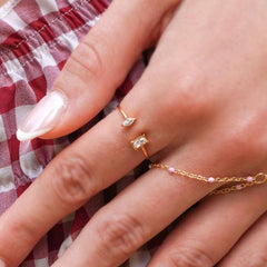 Frosted Duet Ring - EVRY JEWELS