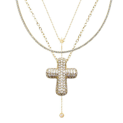 Icy Cross 3-Piece Necklace Bundle