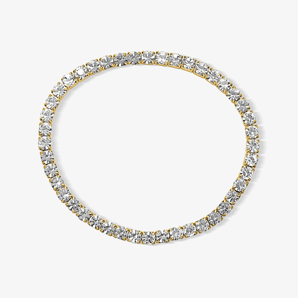 Icy Golden Beaded Bracelet 4 Piece Set