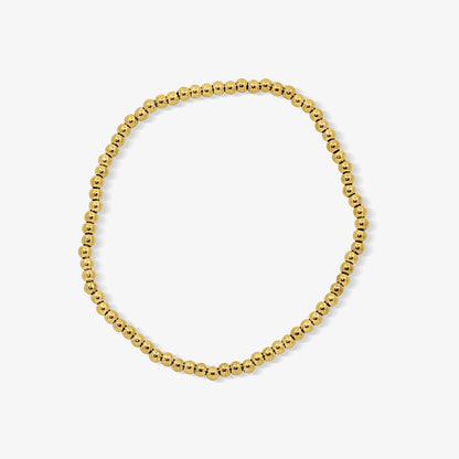 Icy Golden Beaded Bracelet 4 Piece Set
