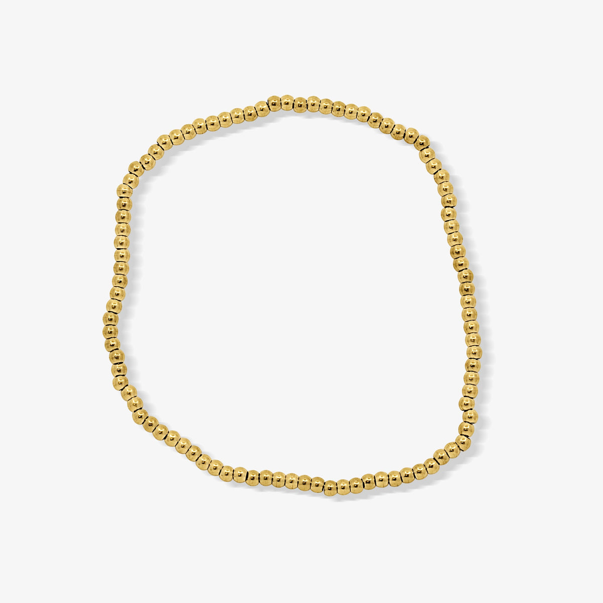 Icy Golden Beaded Bracelet 4 Piece Set