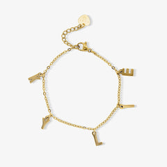Custom/Personalized Letter Charm Bracelet