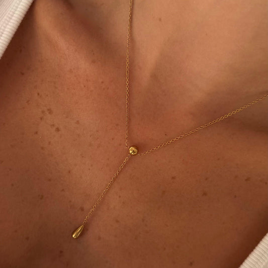 Luna Drop Lariat Necklace