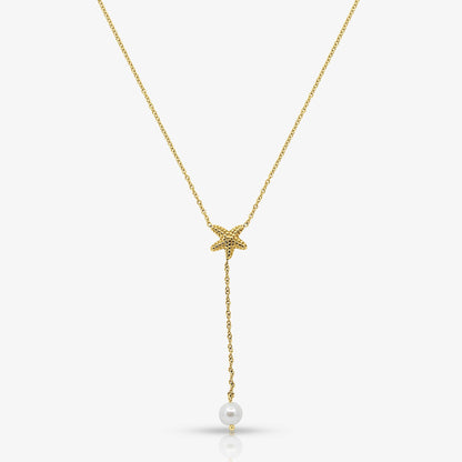 Pearly Sea Lariat Necklace